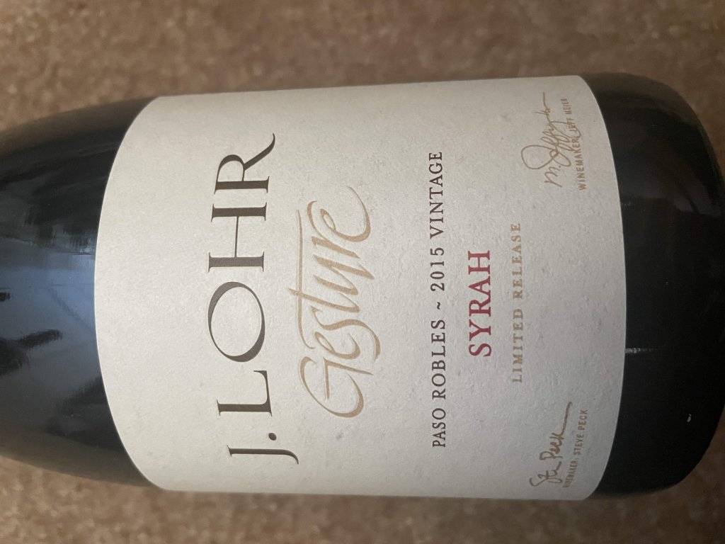 2015 J. Lohr Gesture Syrah