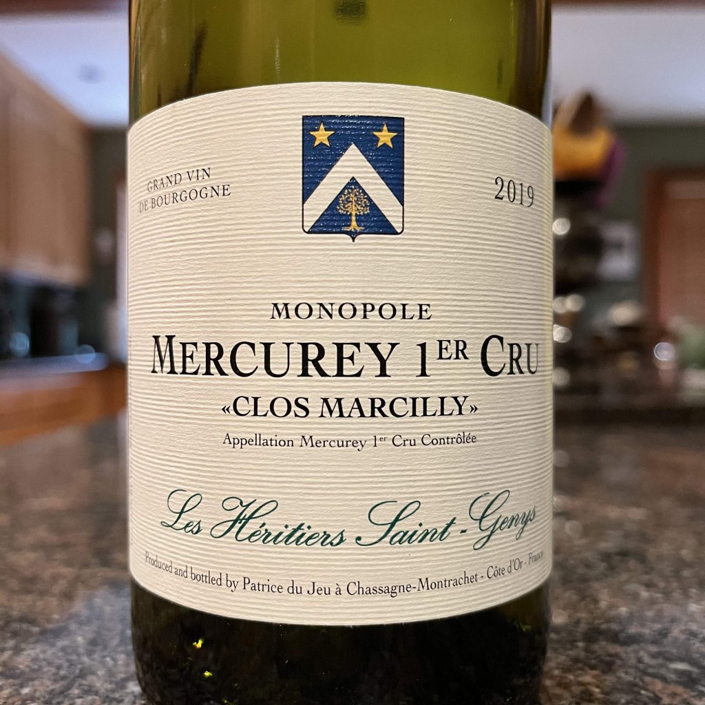 2019 Les Héritiers Saint-Genys Mercurey 1er Cru "Clos Marcilly"