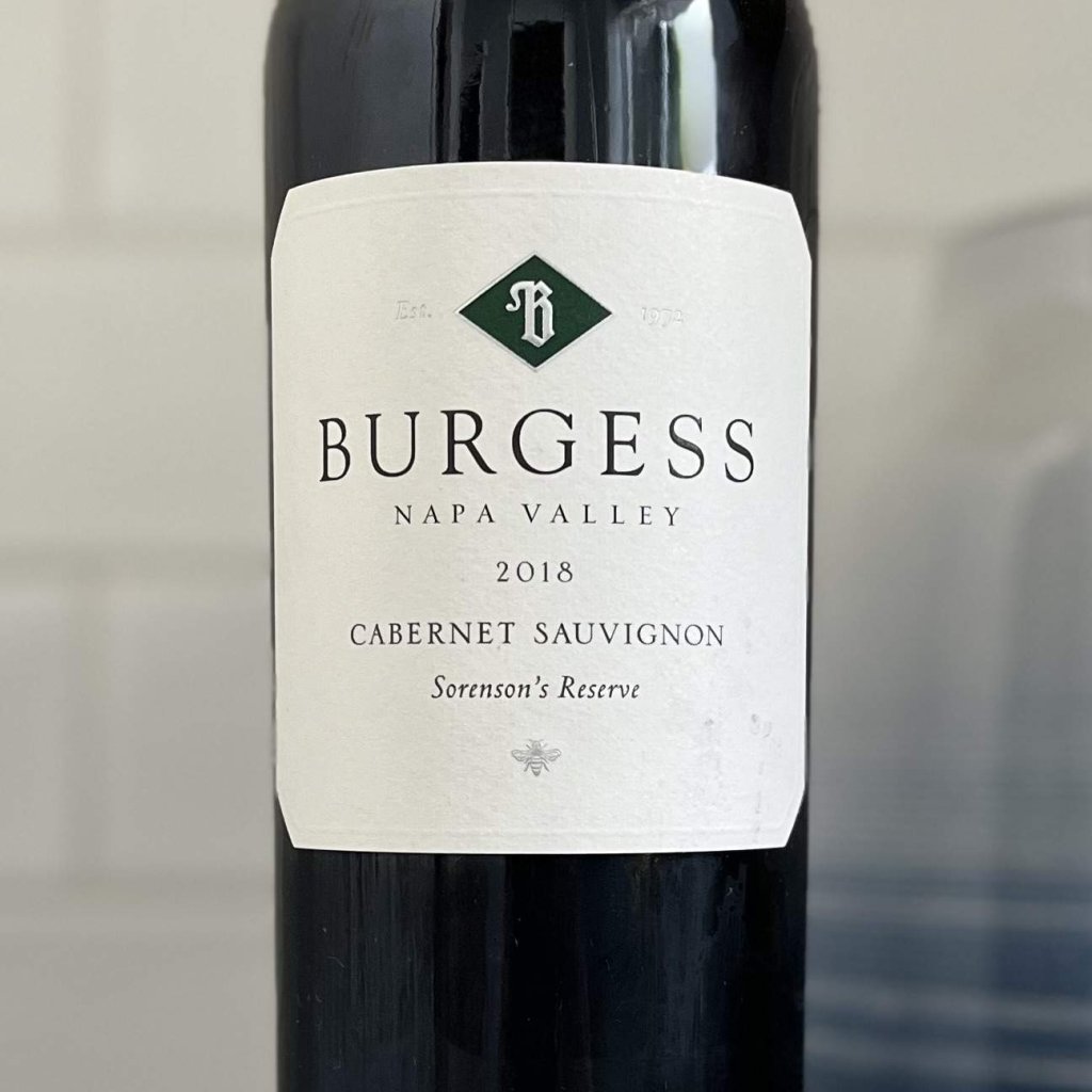 2018 Burgess Cabernet Sauvignon Sorenson's Reserve