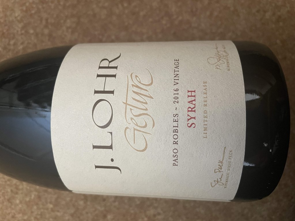 2016 J. Lohr Gesture Syrah